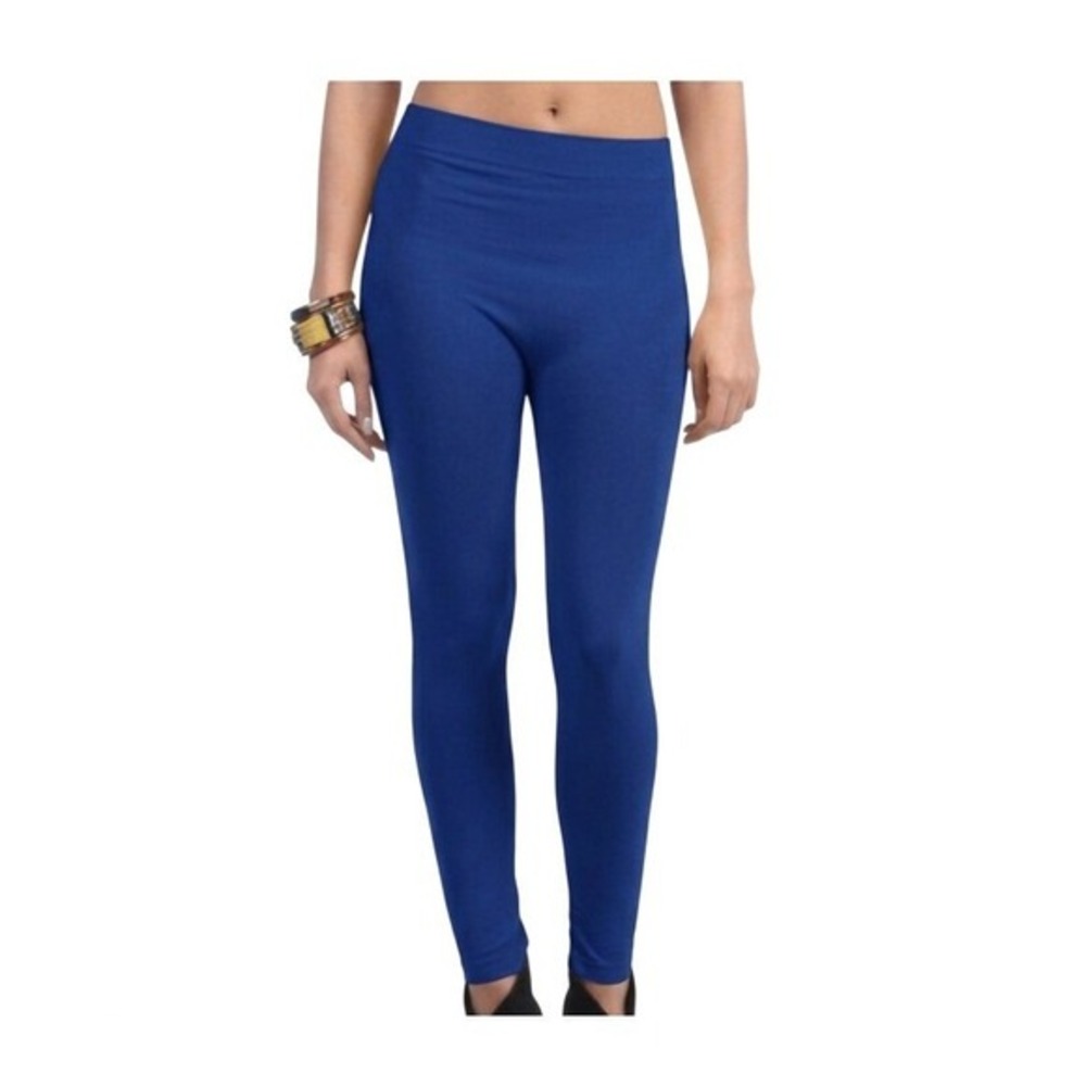 Nollia Cropped Seamless Leggings Bright Royal Blue Capri Stretch‎ Athletic 3XL
